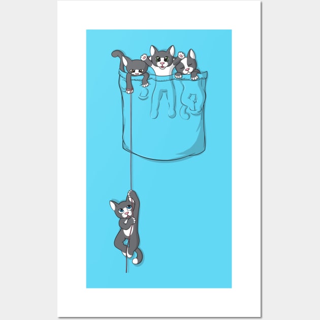 Pocket Kittens Wall Art by Beka